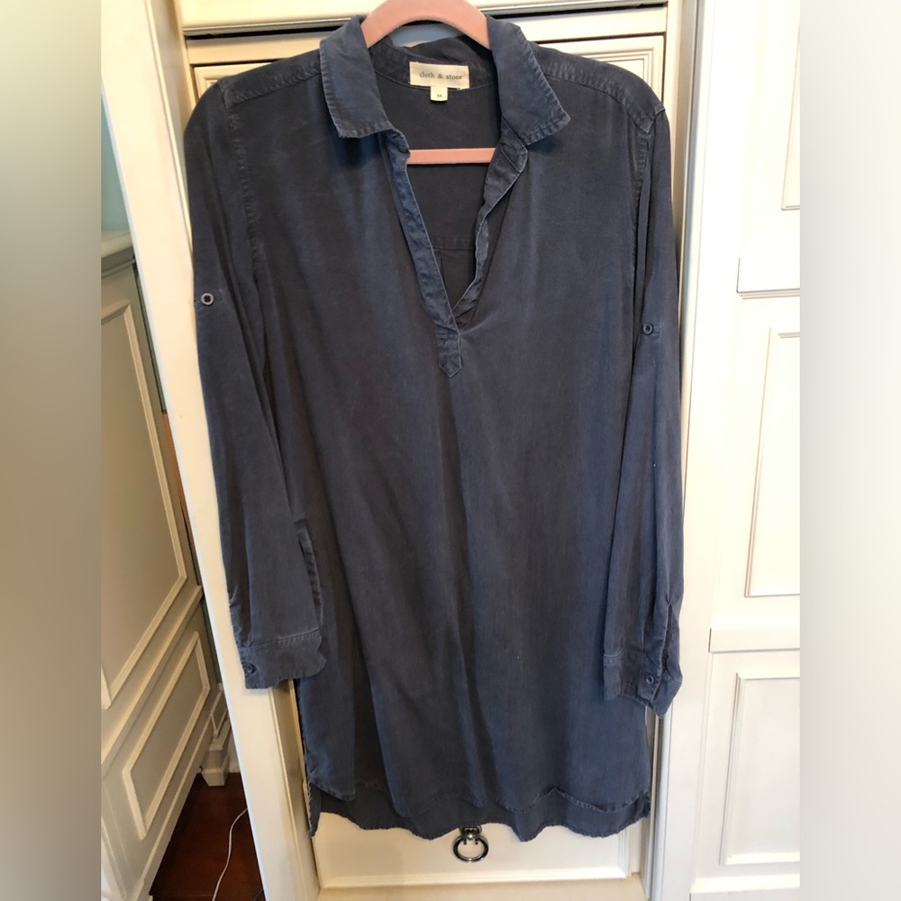 Cloth & Stone dark gray long sleeve dress size medium
